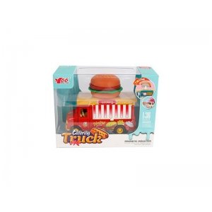 Auto Diecast Foodtruck Hamburger 11 Cm Licht En Geluid