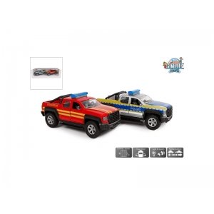 Auto Diecast Hulpdiensten DE Pullback Licht En Geluid