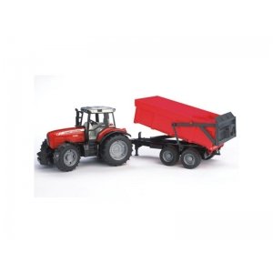 Bruder Tractor Massey Ferguson Met Aanhanger