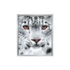 Crystal Art Wit Luipaard Met Frame 21 X 25 Cm