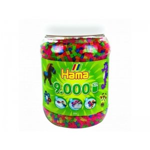 Hama Strijkkralen In Pot 9000 Stuks Neon