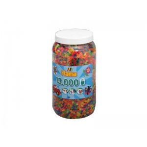 Hama Strijkkralen Ton Met 13000 Stuks Neon