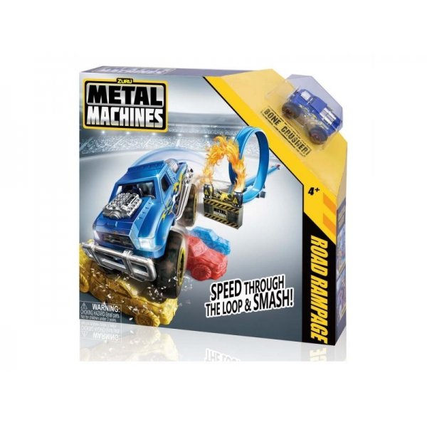 Zuru Metal Machines Road Rampage Racebaan Met Diecast Auto