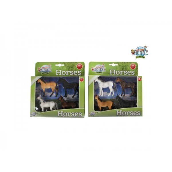 Paardenset 4 Delig Kids Globe 2 Assorti 1:32