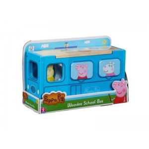 Peppa Pig Houten Schoolbus/Vormenstoof