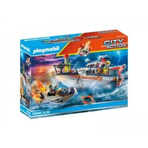 Playmobil 70140 Redding Op Zee: Brandbestrijdings missie Met Reddingscruiser