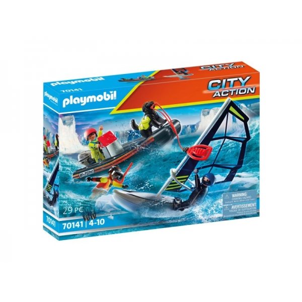 Playmobil 70141 Redding Op Zee: Redding Met  Poolglijder Met Rubberen Sleepboot