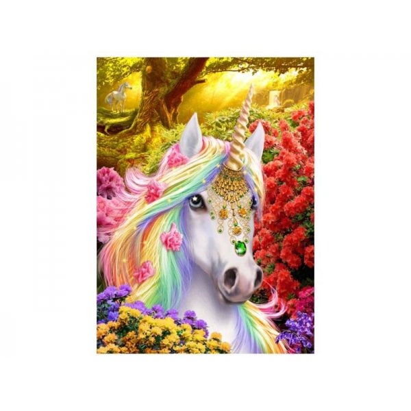 Crystal Art Unicorn Met Frame 50 X 40 Cm