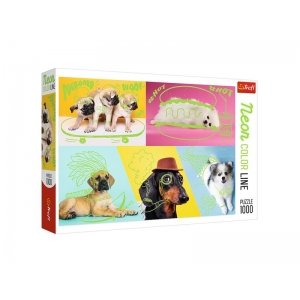 Puzzel Neon Dogs 1000 Stukjes