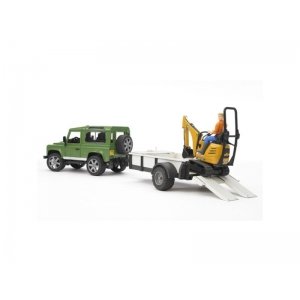 Bruder Auto Landrover Defender Met Micrograafmachine