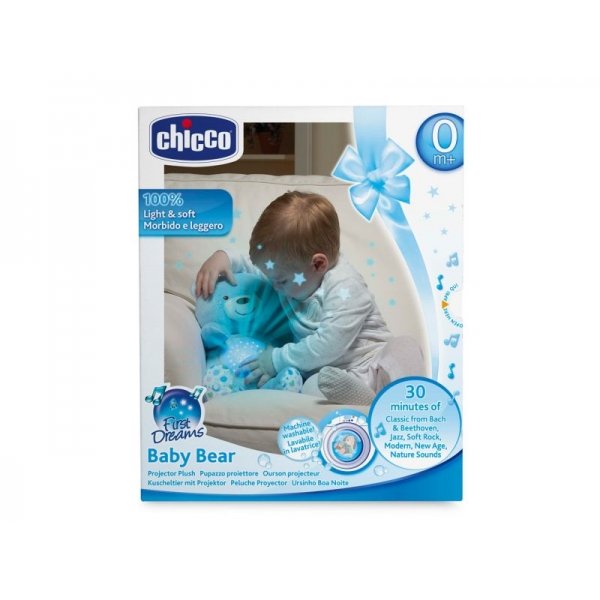 Chicco Knuffel Projector Baby Bear First Dreams  Blauw