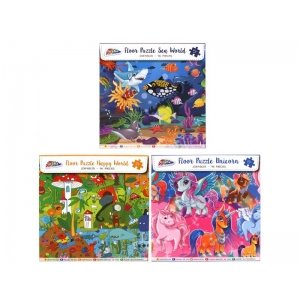 Puzzel Oceaan-Unicorn-Happy 96 Stukjes 3 Assorti